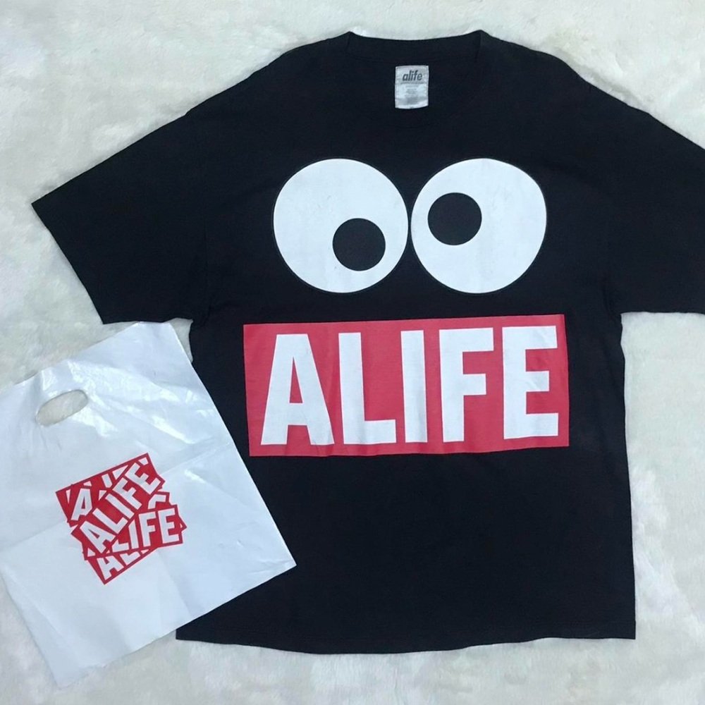Vintage ALIFE NYC T-Shirt - RIVINGTON CLUB - Lower East Side - with bag